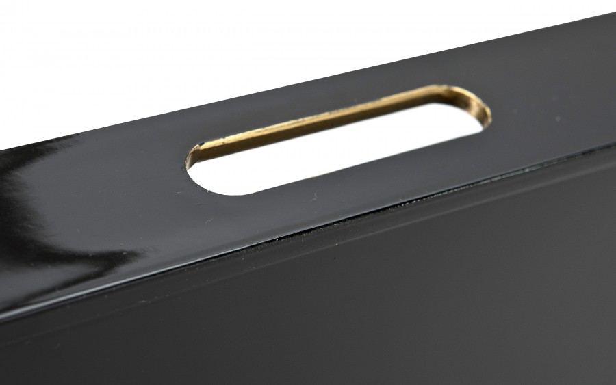 Taca dekoracyjna 38x38x4,5 cm Liść niebiesko-złota 172026