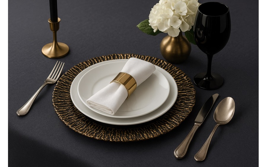 Szklana patera ozdobna 33 cm pod talerz