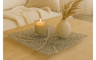 Patera ozdobna 42x42 cm metalowa ażurowa