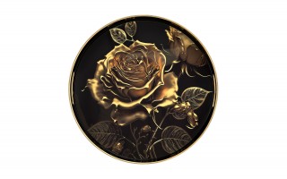 Taca dekoracyjna 35 cm Złota róża 172023