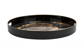 Taca dekoracyjna 37 cm Złota róża 172023