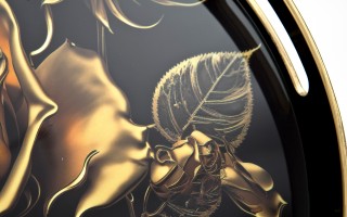 Taca dekoracyjna 37 cm Złota róża 172023