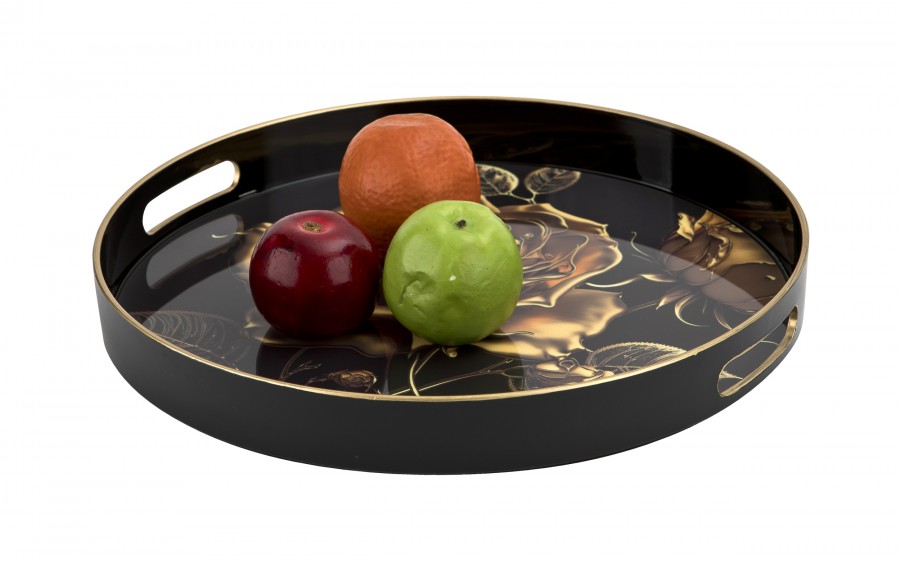 Taca dekoracyjna 37 cm Złota róża 172023