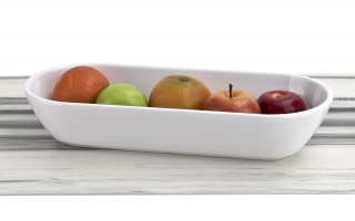 Miska z melaminy 1,5 L Pure owalna biała