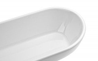 Miska z melaminy 1,5 L Pure owalna biała