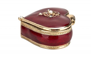 Puzderko/mini szkatułka serduszko czerwone