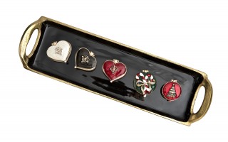 Puzderko/mini szkatułka serduszko czerwone