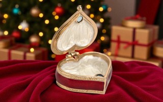 Puzderko/mini szkatułka serduszko czerwone