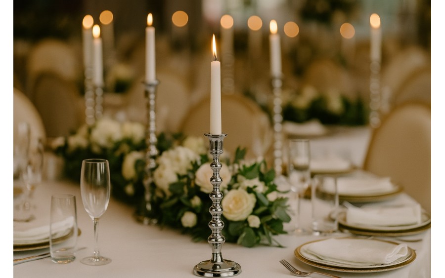 Świecznik metalowy 29 cm