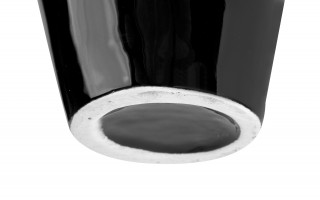 Wazon ceramiczny 26 cm wycięty czarny