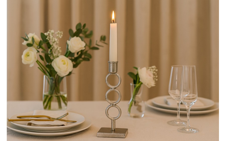 Świecznik metalowy 33 cm