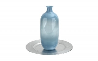 Wazon szklany 31 cm niebieski 5463c San Miguel