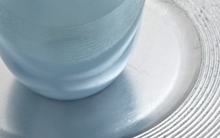 Wazon szklany 31 cm niebieski 5463c San Miguel