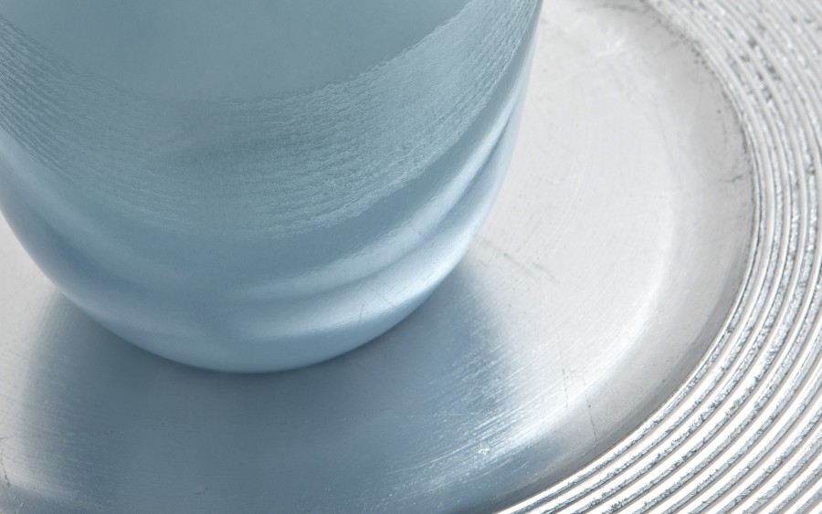 Wazon szklany 31 cm niebieski 5463c San Miguel