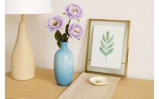 Wazon szklany 31 cm niebieski 5463c San Miguel