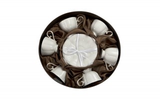 Komplet 6 filiżanek 220 ml + spodki Dubai