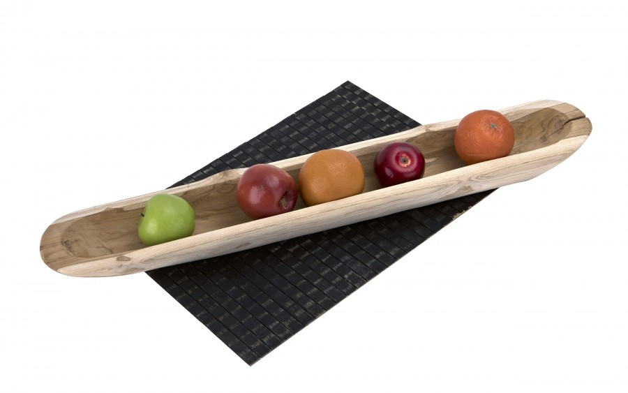 Podłużny półmisek z drewna tekowego 70x12x7 cm Mondex