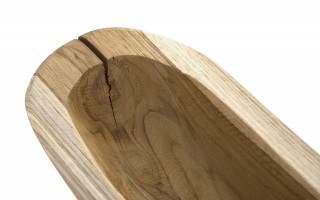 Podłużny półmisek z drewna tekowego 70x12x7 cm Mondex