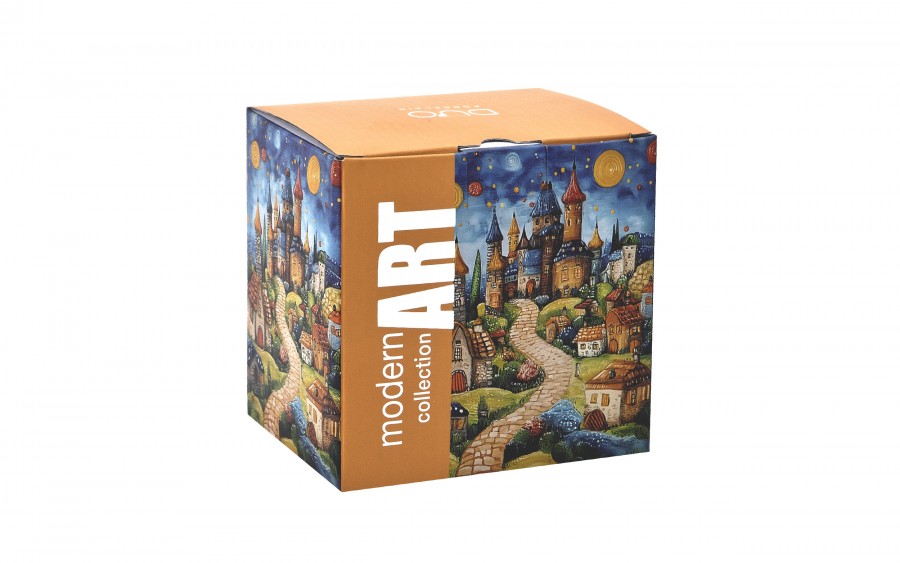 Kubek porcelanowy 450 ml z zaparzaczem Modern Sleepy Kingdom