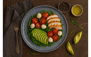 Talerz płytki obiadowy 26 cm Marrakesz K9 szaro-nieb.