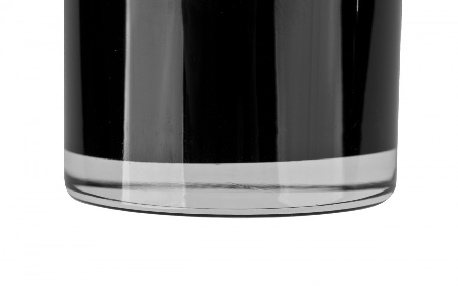 Wazon szklany 25 cm Cylinder czarny