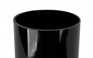 Wazon szklany 25 cm Cylinder czarny