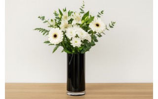 Wazon szklany 25 cm Cylinder czarny