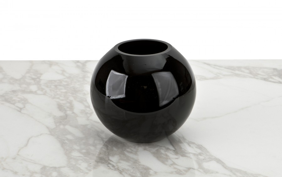Wazon szklany 18 cm Kula czarny