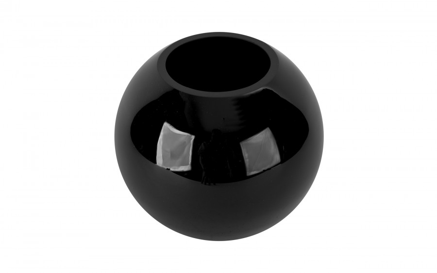 Wazon szklany 18 cm Kula czarny