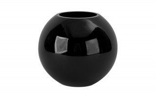 Wazon szklany 18 cm Kula czarny