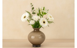 Wazon szklany 30 cm opal 9753