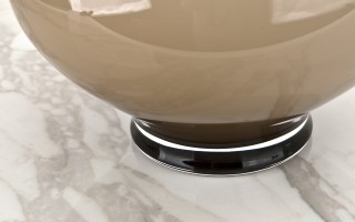 Wazon szklany 30 cm opal 9753