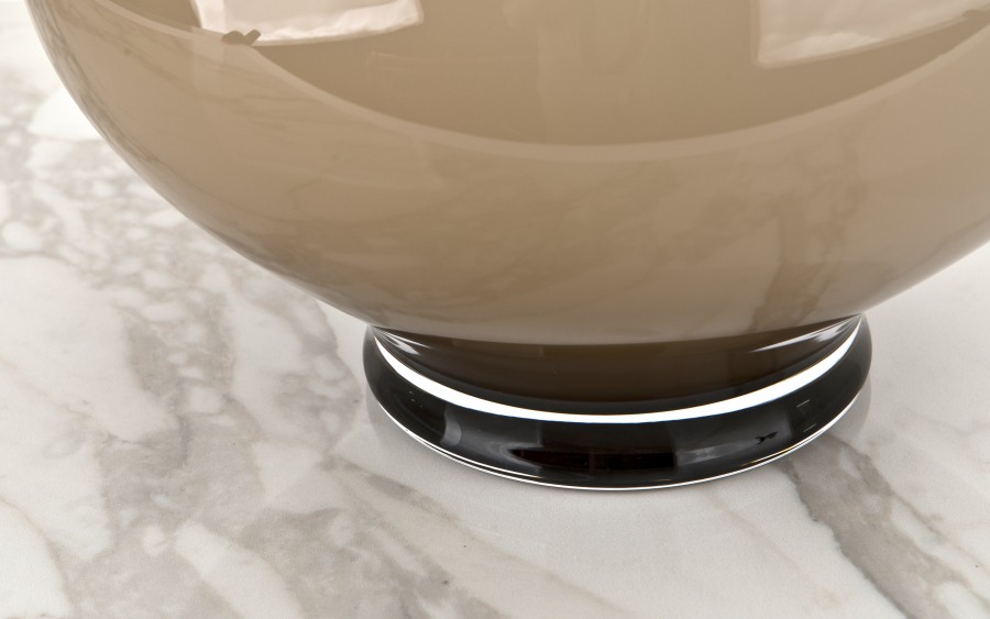 Wazon szklany 30 cm opal 9753