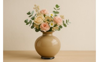 Wazon szklany 30 cm opal 9753