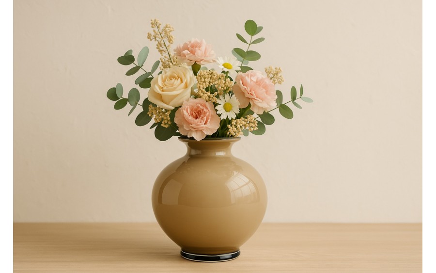 Wazon szklany 30 cm opal 9753