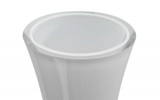 Wazon szklany 60 cm Rura biały