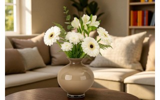 Wazon szklany 30 cm opal 9753