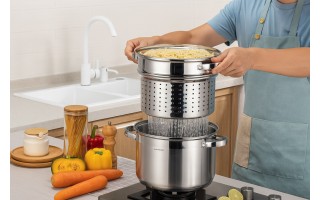 Garnek 7,5 L z wkładem do gotowania makaronu KB-7738