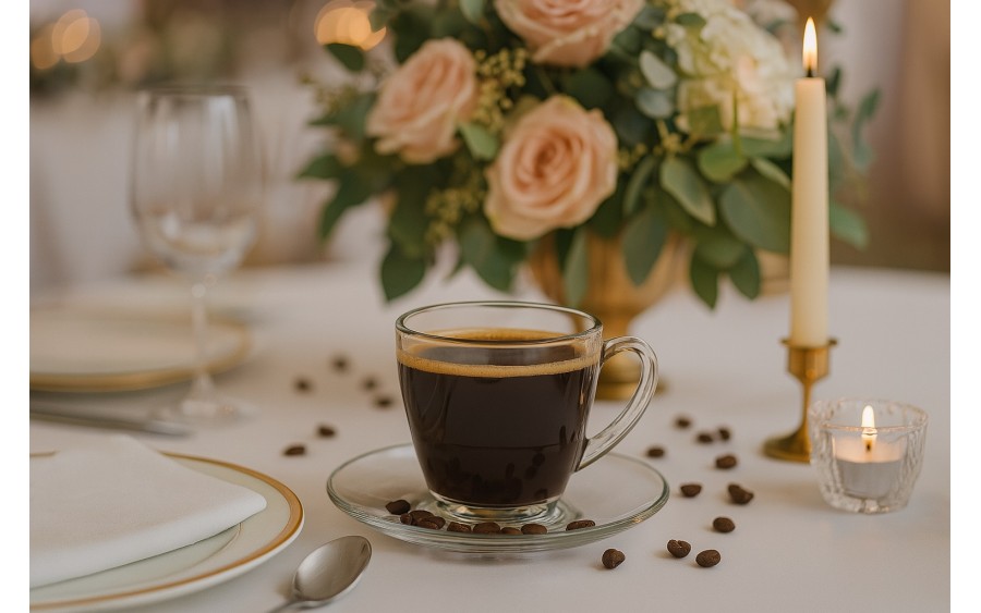 Filiżanka szklana 320 ml + spodek Luna