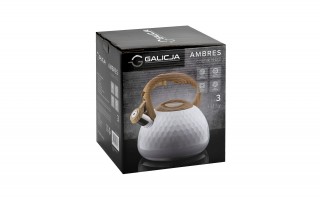 Czajnik tradycyjny 3 L Ambres szary nierdzewny