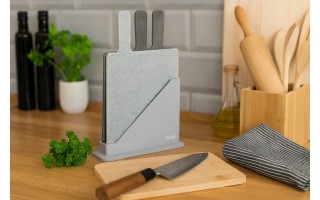 Zestaw 3 deski do krojenia + stojak Husla 73930