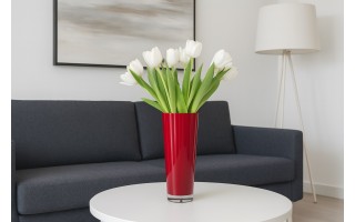 Wazon szklany 38 cm czerwony Asa Glass