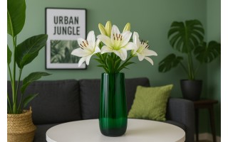 Wazon szklany 37 cm zielony Asa Glass