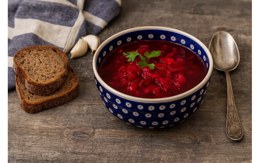 Miska 1,3 L Magnolia duża GU- 835 Bolesławiec Kropki 42