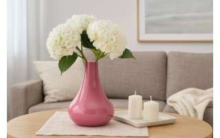 Wazon szklany 25 cm róż Asa Glass