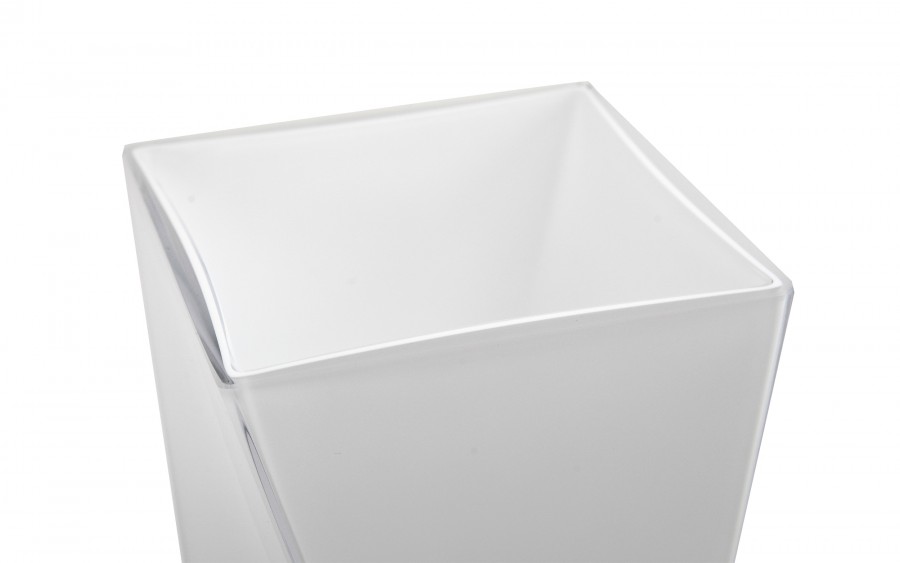 Wazon szklany 28 cm biały Asa Glass