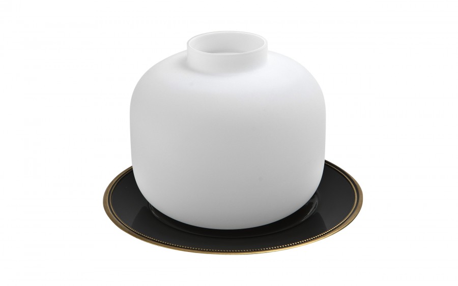 Wazon szklany 21,5 cm biały Asa Glass