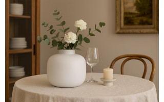 Wazon szklany 21,5 cm biały Asa Glass