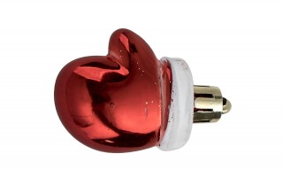 Komplet 9 bombek plastikowych 4,5 cm Rękawica czerwona 8525