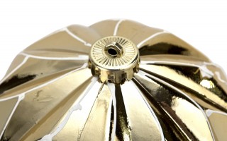 Komplet 4 bombek plastikowych 15 cm złoty 8520